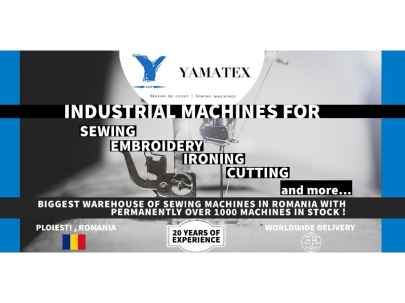 Yamatex, masini de cusut industriale noi si sh,